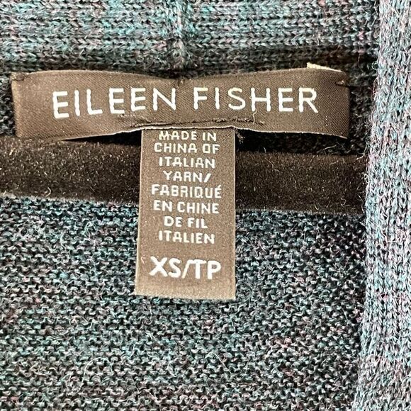 Eileen Fisher Blue Open Front Lightweight Cardigan Size XS - Picture 3 of 5